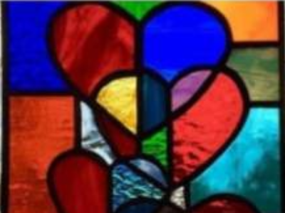 4-Week Stained Glass - Colorful Hearts